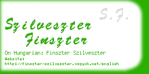 szilveszter finszter business card